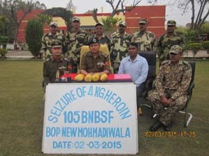 BSF RECOVERS 4 KG HEROIN