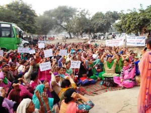 ANGANWADI WORKERS PROTEST