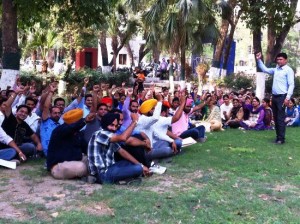 Punjab Computer Teachers Union protesting